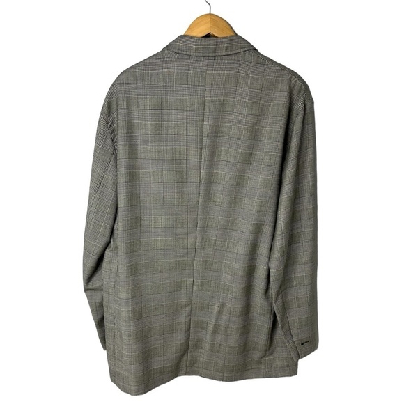 Gianni Versace Plaid Button Front Jacker Black and White Size 54 (XXL) Vintage - Picture 3 of 10